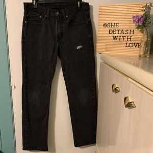 ☘️Levis straight leg black jean